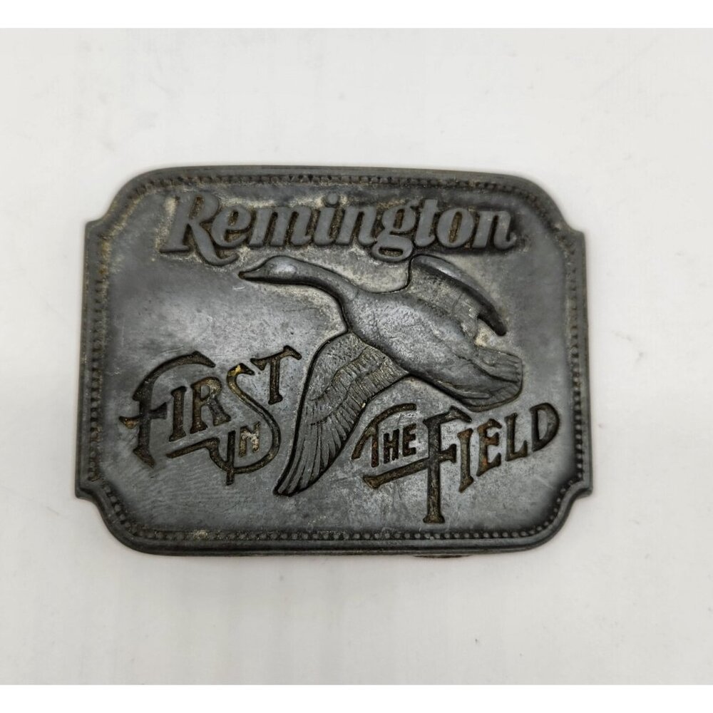 Vintage‎ Remington Belt Buckle First in the Field 1980 Canada Goose MADE IN USA